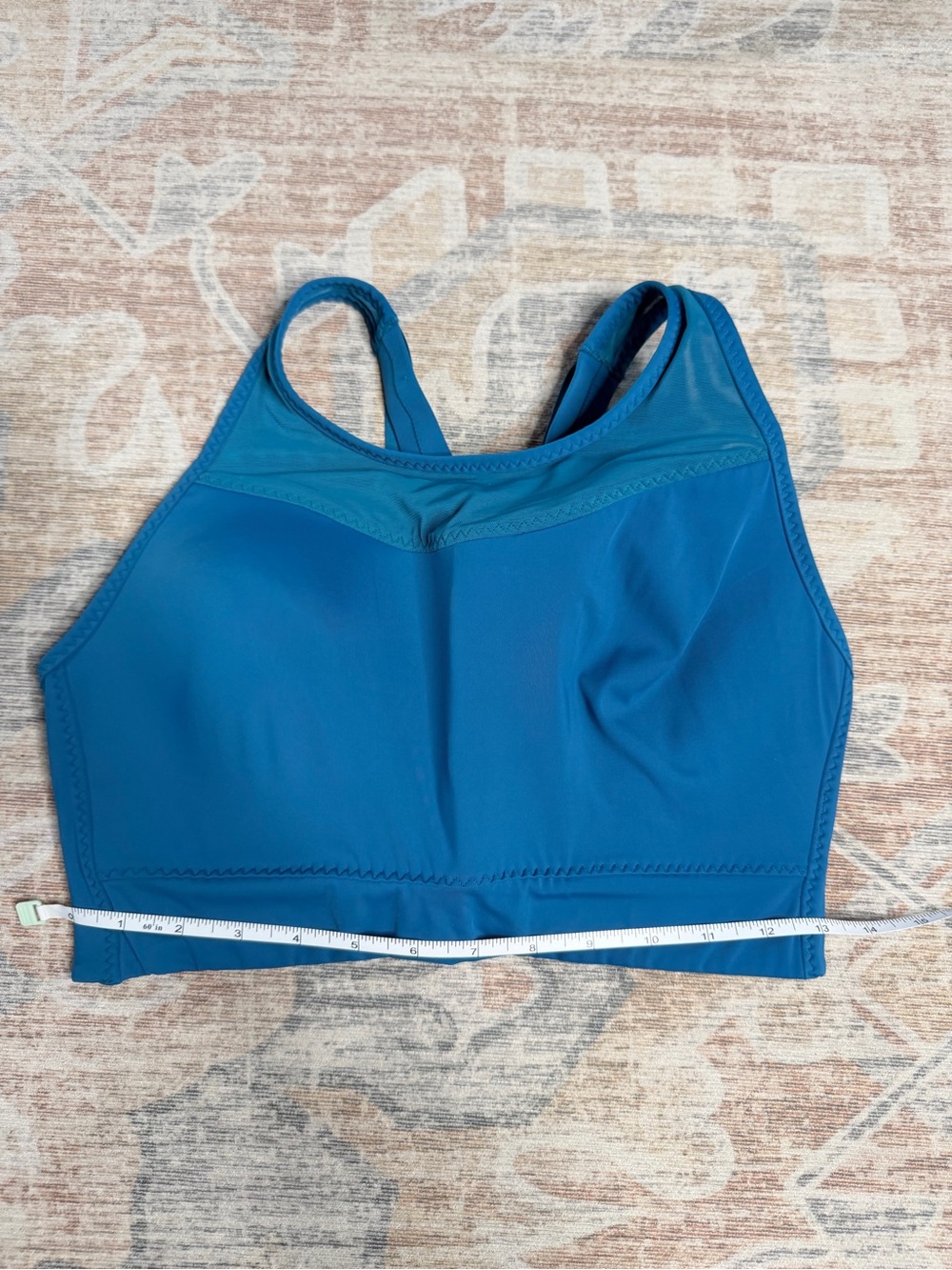 Athleta Blue High Coverage Sports Bra